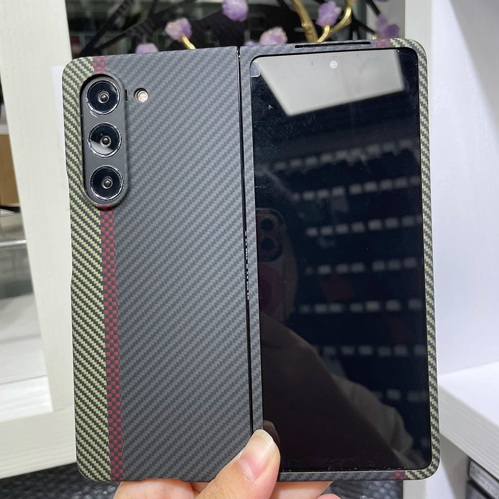 YTF Carbon Fiber Case For Samsung Galaxy Z Fold 5 - Premium Mobile Phone Cases from YTF-Carbon - Just $50! Shop now at Dressmycell.com YTF Carbon Fiber Case For Samsung Galaxy Z Fold 5 - Premium Mobile Phone Cases from YTF-Carbon - Just $50! Shop now at Dressmycell.com